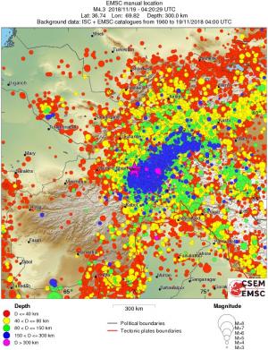 wide historical seismicity