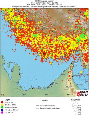 regional historical seismicity