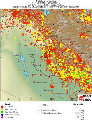 regional historical seismicity