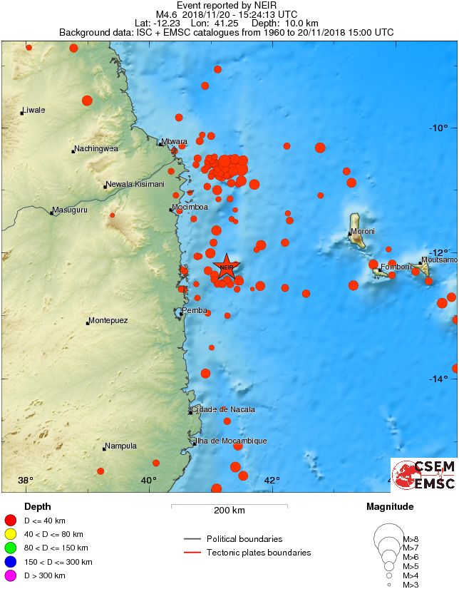 regional historical seismicity