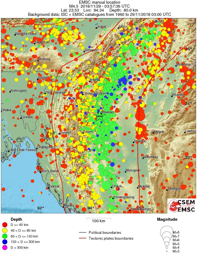 regional historical seismicity