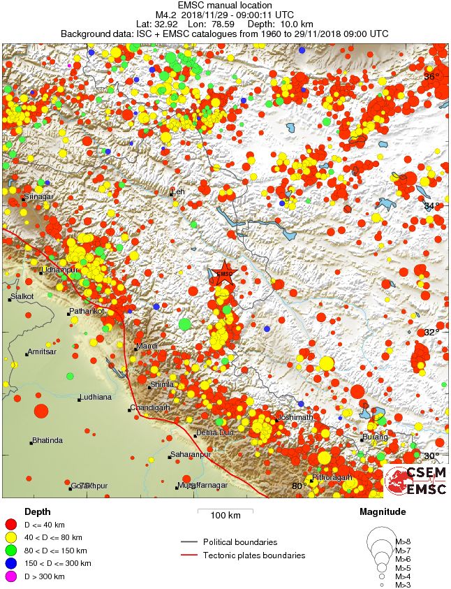 regional historical seismicity