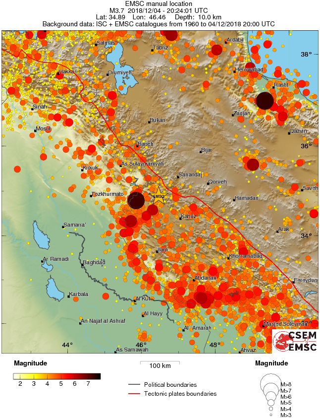 regional magnitude historical seismicity