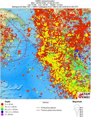 regional historical seismicity
