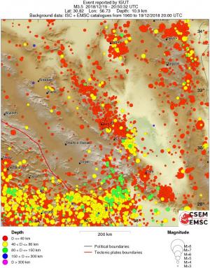 regional historical seismicity