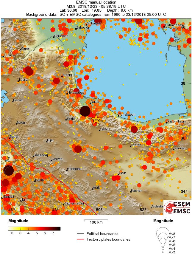 regional magnitude historical seismicity