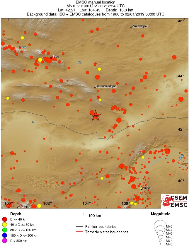 regional historical seismicity