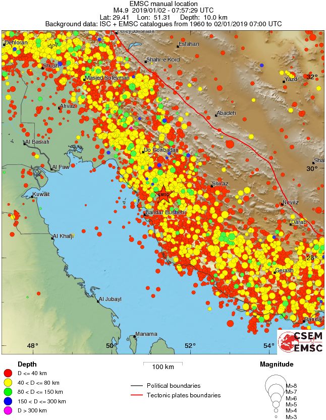 regional historical seismicity