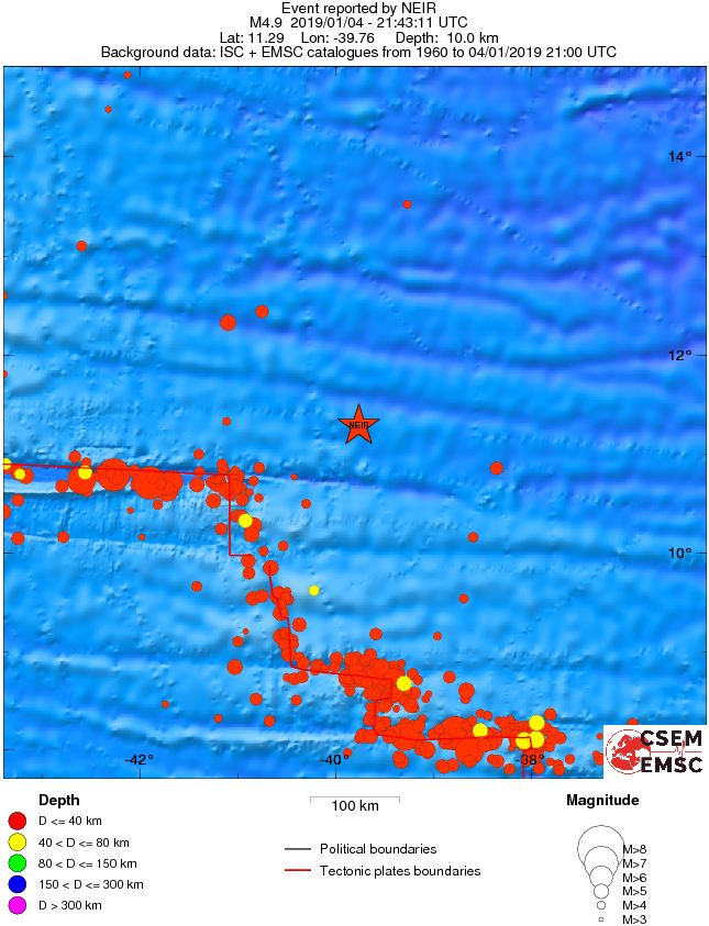 regional historical seismicity