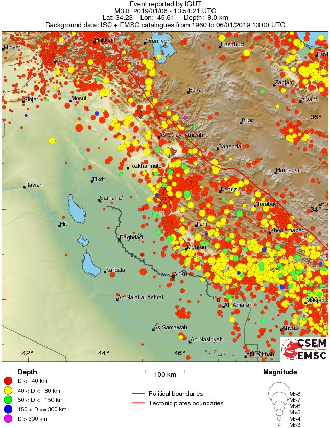 regional historical seismicity