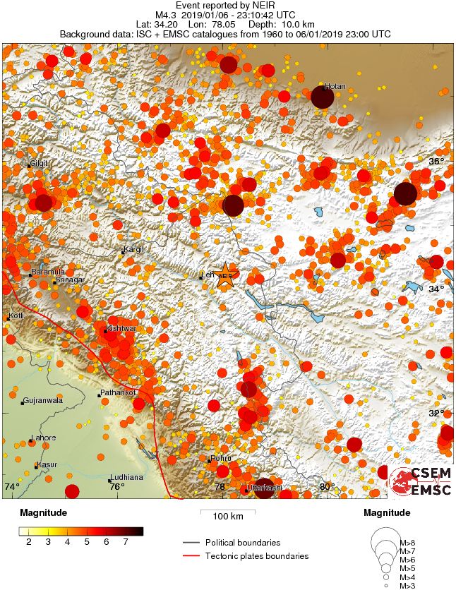regional magnitude historical seismicity