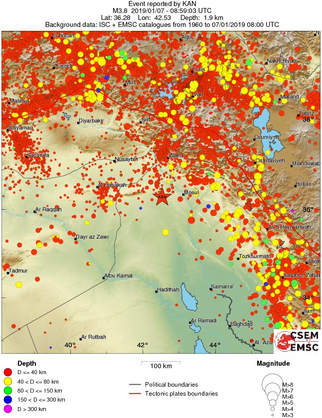 regional historical seismicity