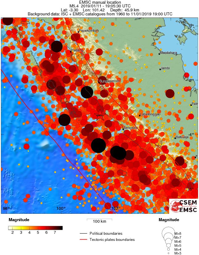 regional magnitude historical seismicity