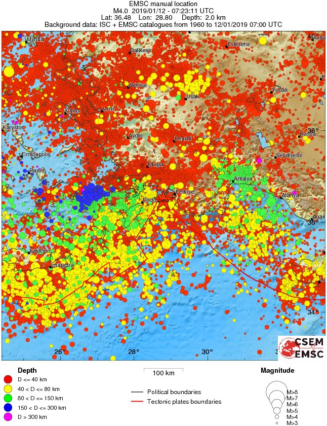 regional historical seismicity