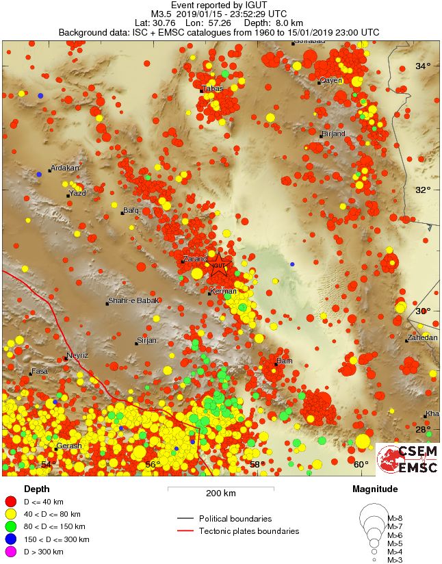 regional historical seismicity
