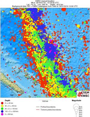 regional historical seismicity