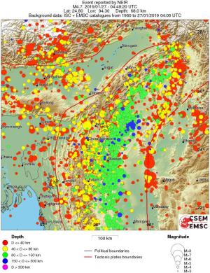 regional historical seismicity