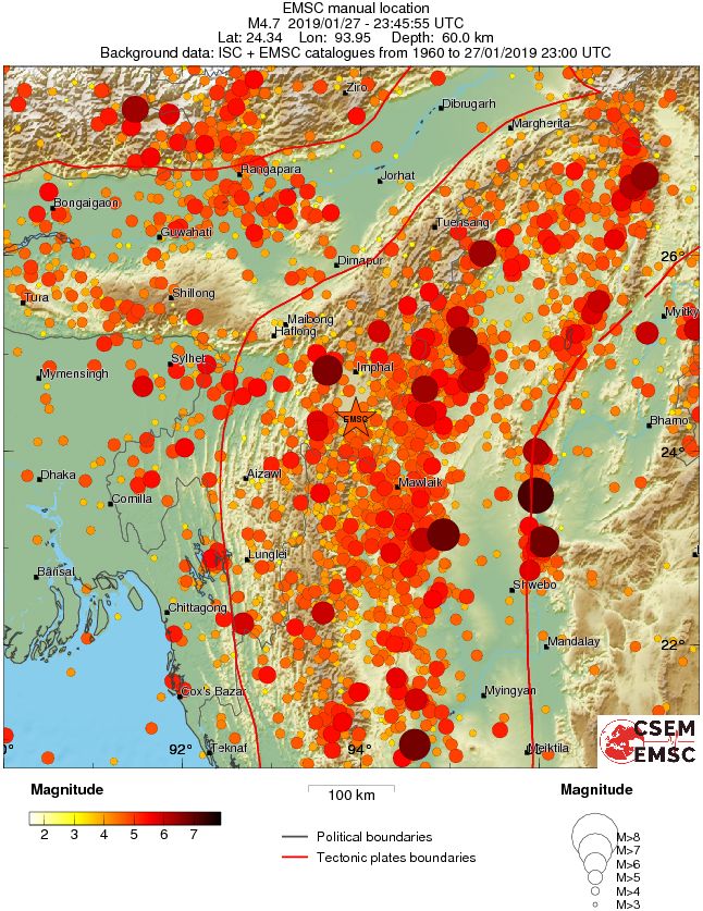 regional magnitude historical seismicity