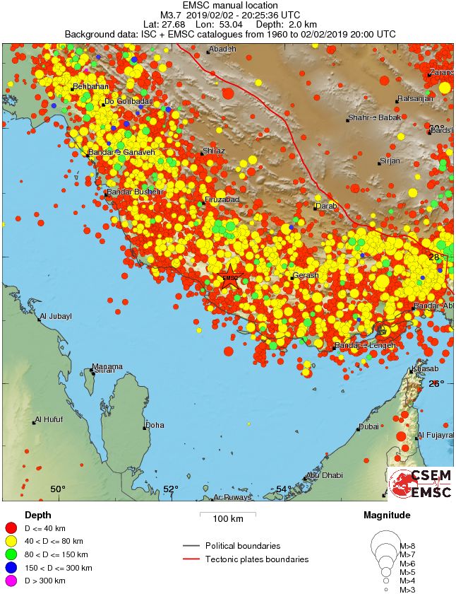 regional historical seismicity