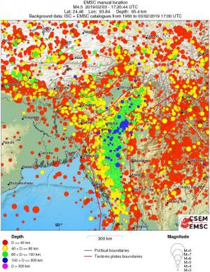 wide historical seismicity