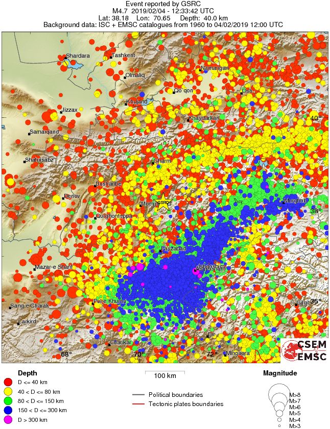 regional historical seismicity