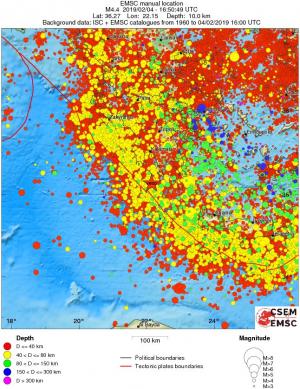 regional historical seismicity