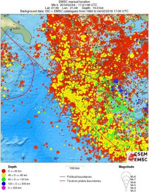 regional historical seismicity