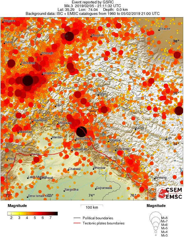 regional magnitude historical seismicity