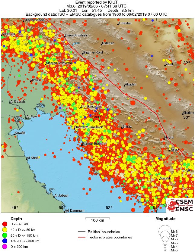 regional historical seismicity