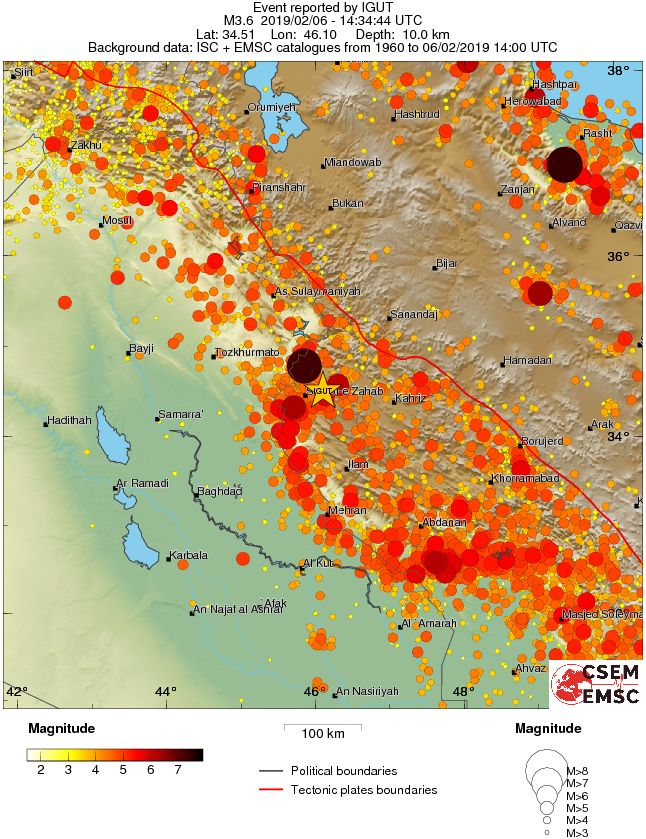regional magnitude historical seismicity