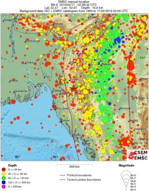 regional historical seismicity