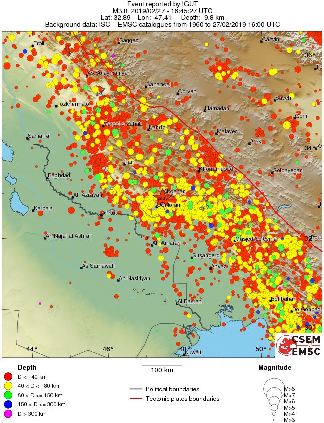 regional historical seismicity