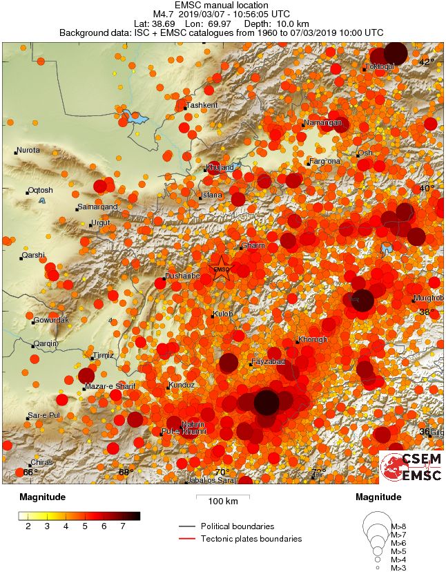 regional magnitude historical seismicity