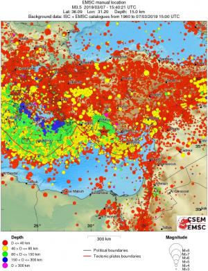 wide historical seismicity