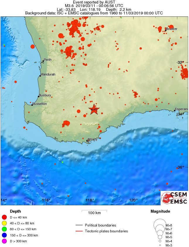 regional historical seismicity