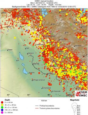regional historical seismicity