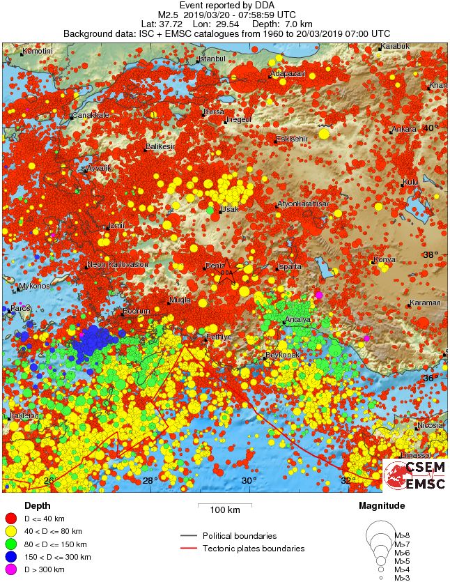 regional historical seismicity