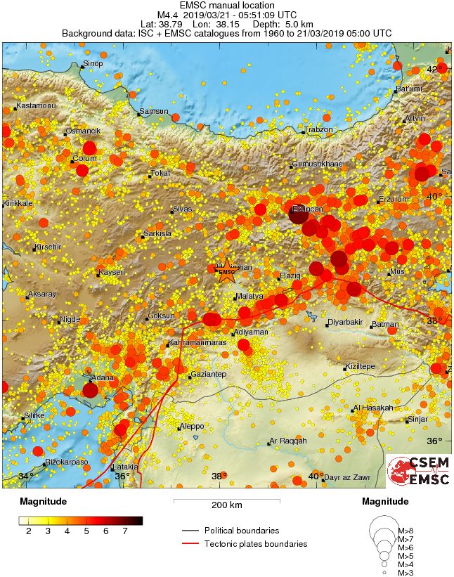 regional magnitude historical seismicity