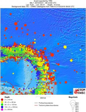 wide historical seismicity