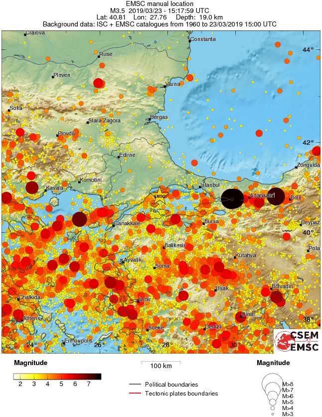 regional magnitude historical seismicity