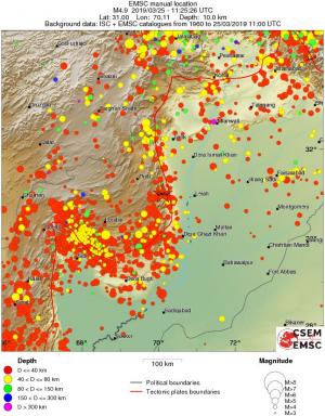 regional historical seismicity