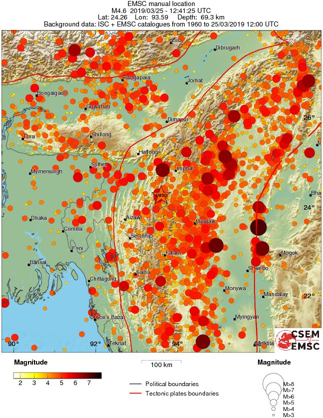 regional magnitude historical seismicity
