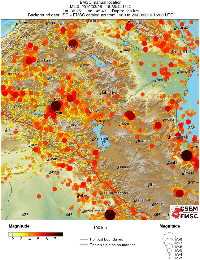 regional magnitude historical seismicity