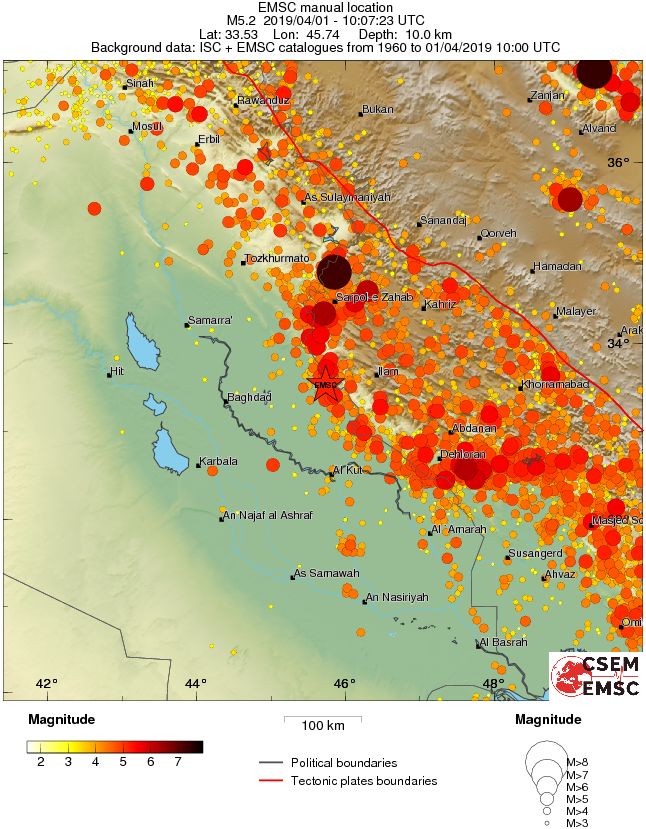 regional magnitude historical seismicity