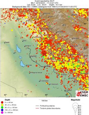 regional historical seismicity
