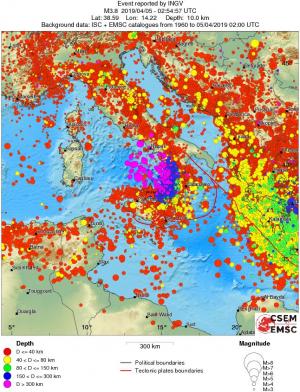 wide historical seismicity