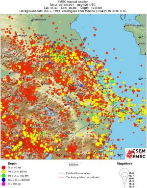regional historical seismicity