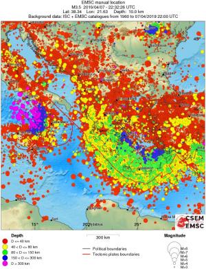wide historical seismicity