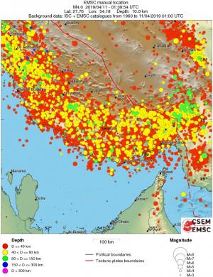 regional historical seismicity