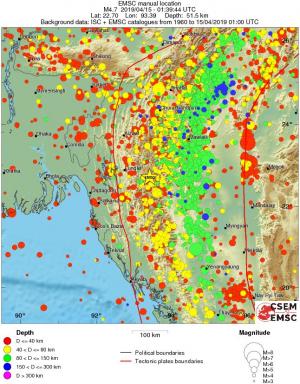 regional historical seismicity